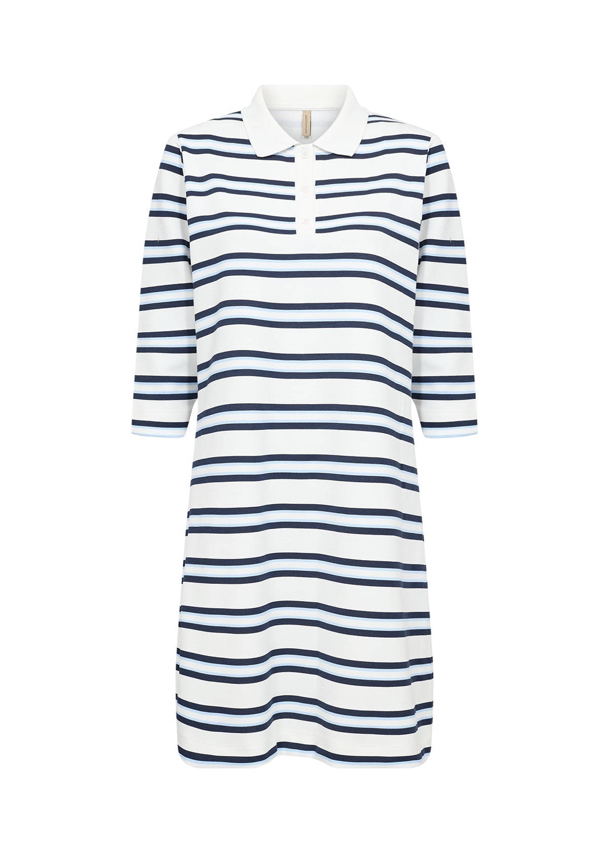 SOYA CONCEPT Brigitte Navy Stripe Polo Dress – Feminine Casual Dress