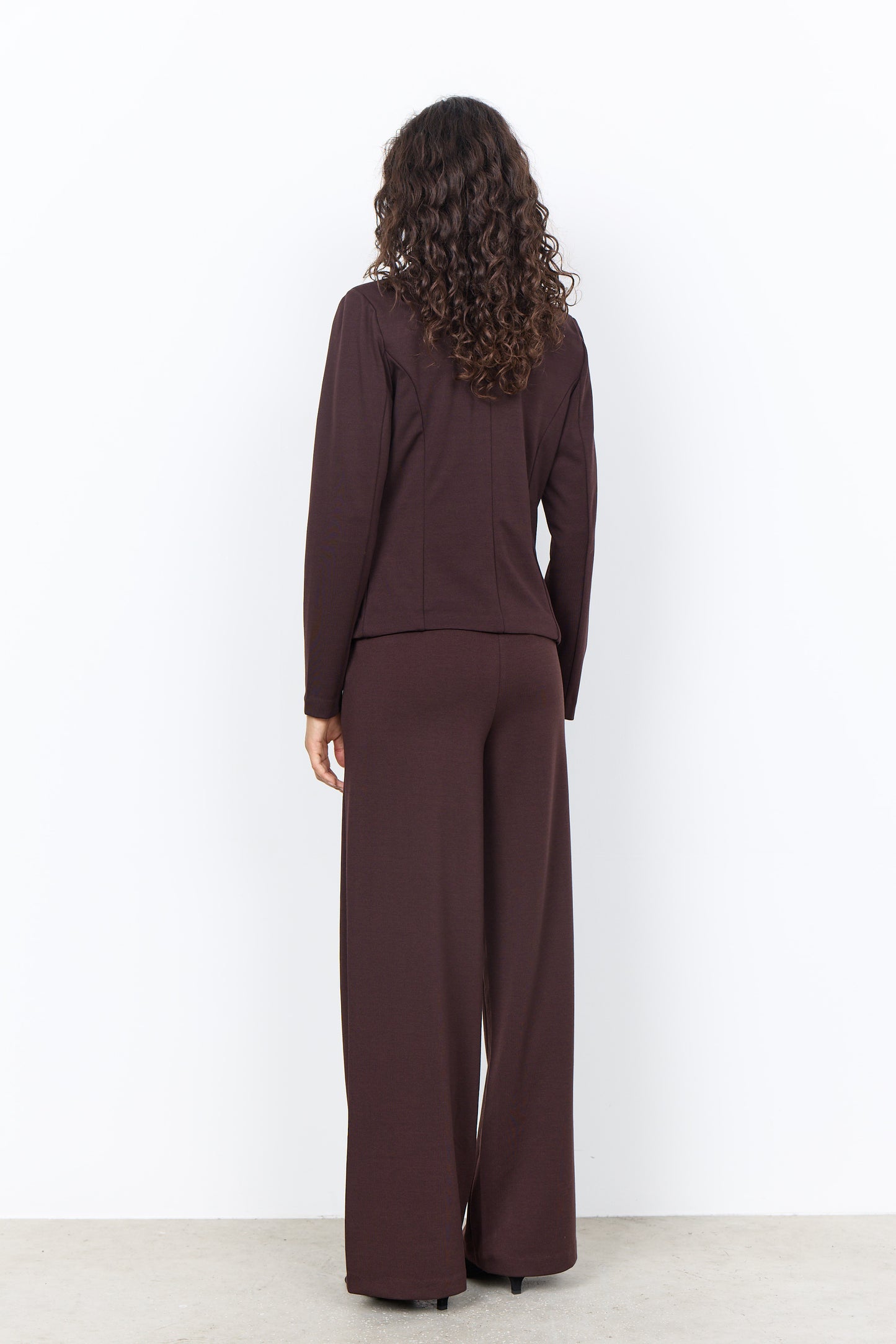 SOYA CONCEPT Daniella Chocolate Plum Brown Fitted Blazer