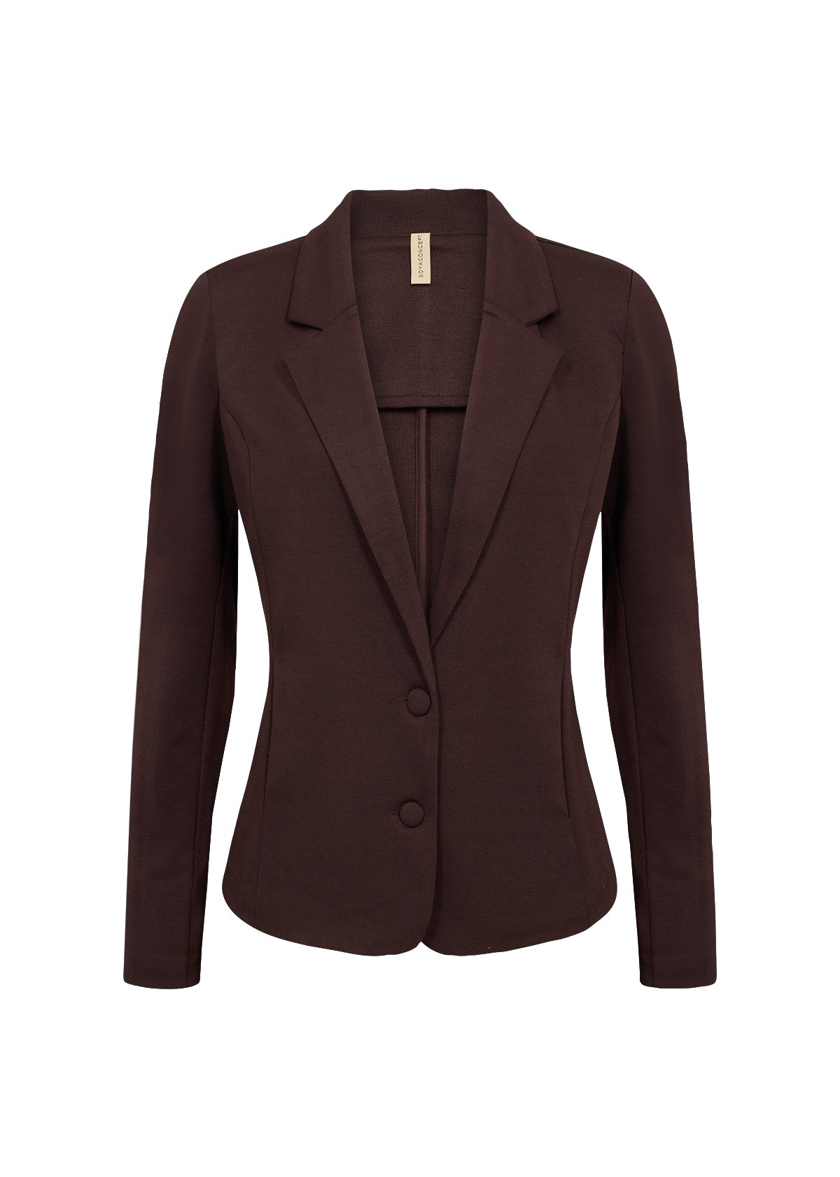 SOYA CONCEPT Daniella Chocolate Plum Brown Fitted Blazer