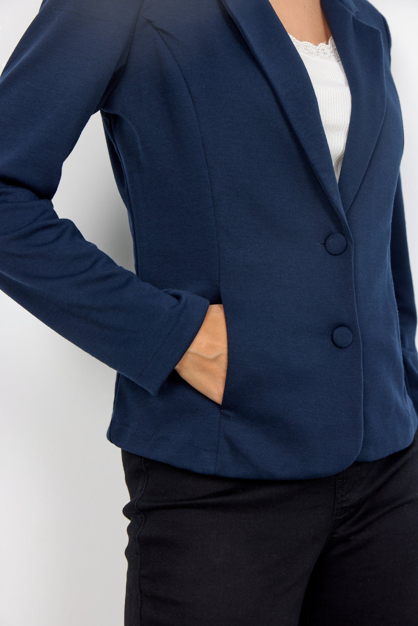 SOYA CONCEPT Daniella Navy Blue Fitted Blazer