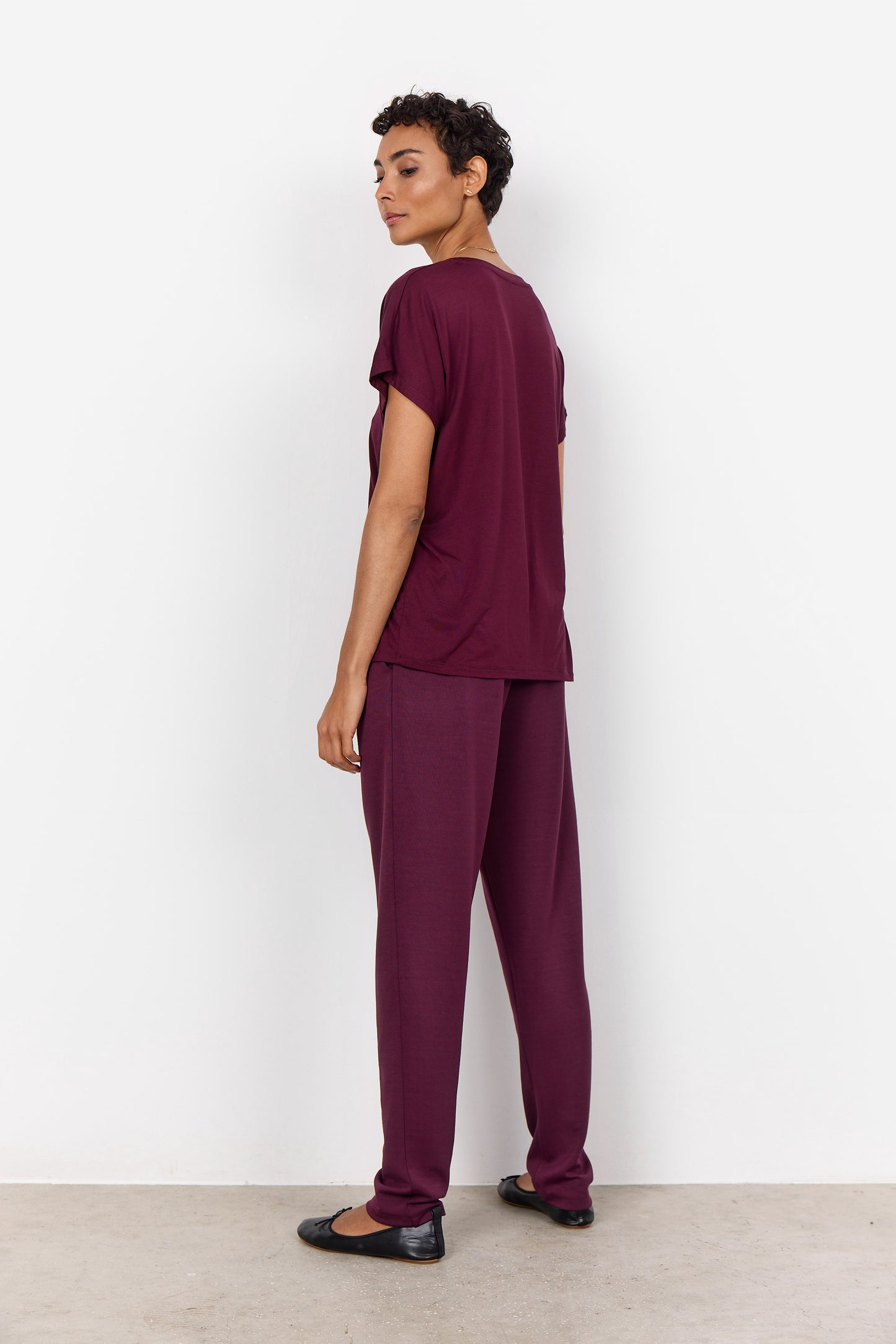 SOYA CONCEPT Marica 32 Wine Vneck T-Shirt
