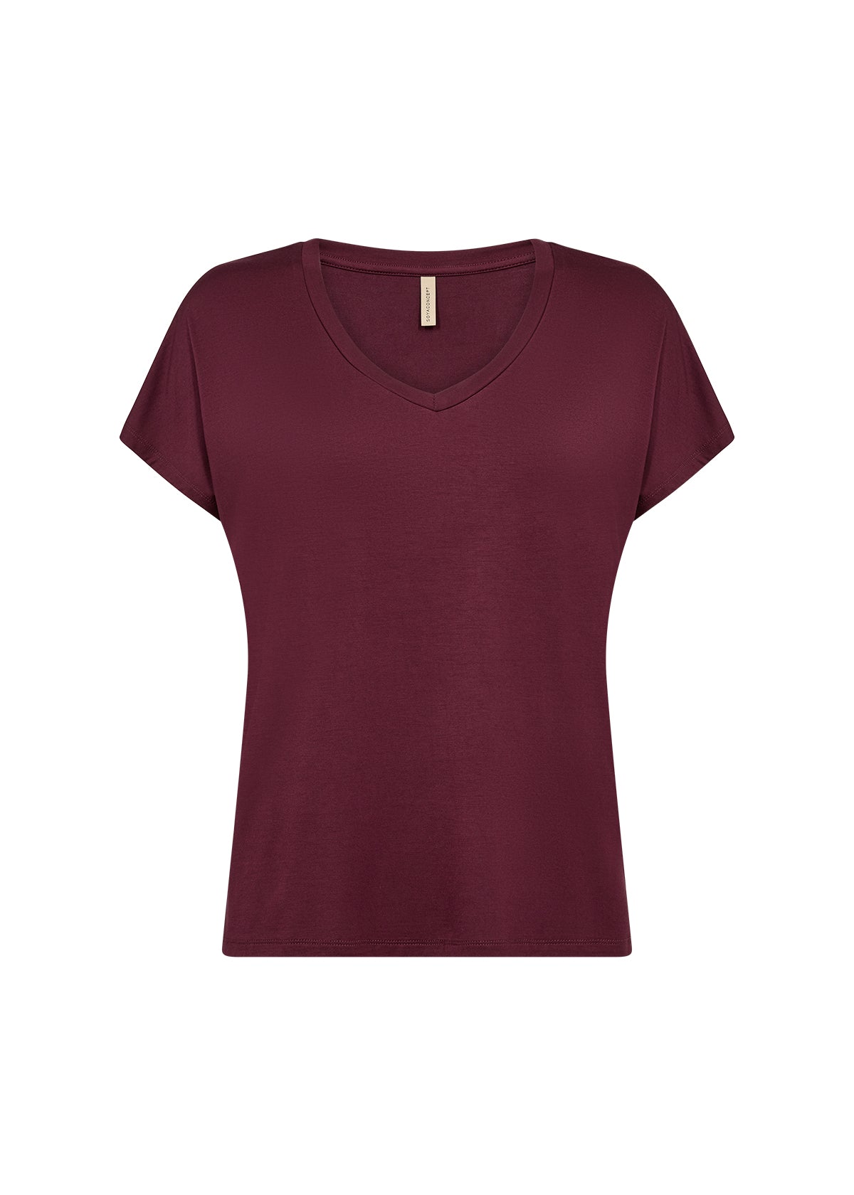 SOYA CONCEPT Marica 32 Wine Vneck T-Shirt