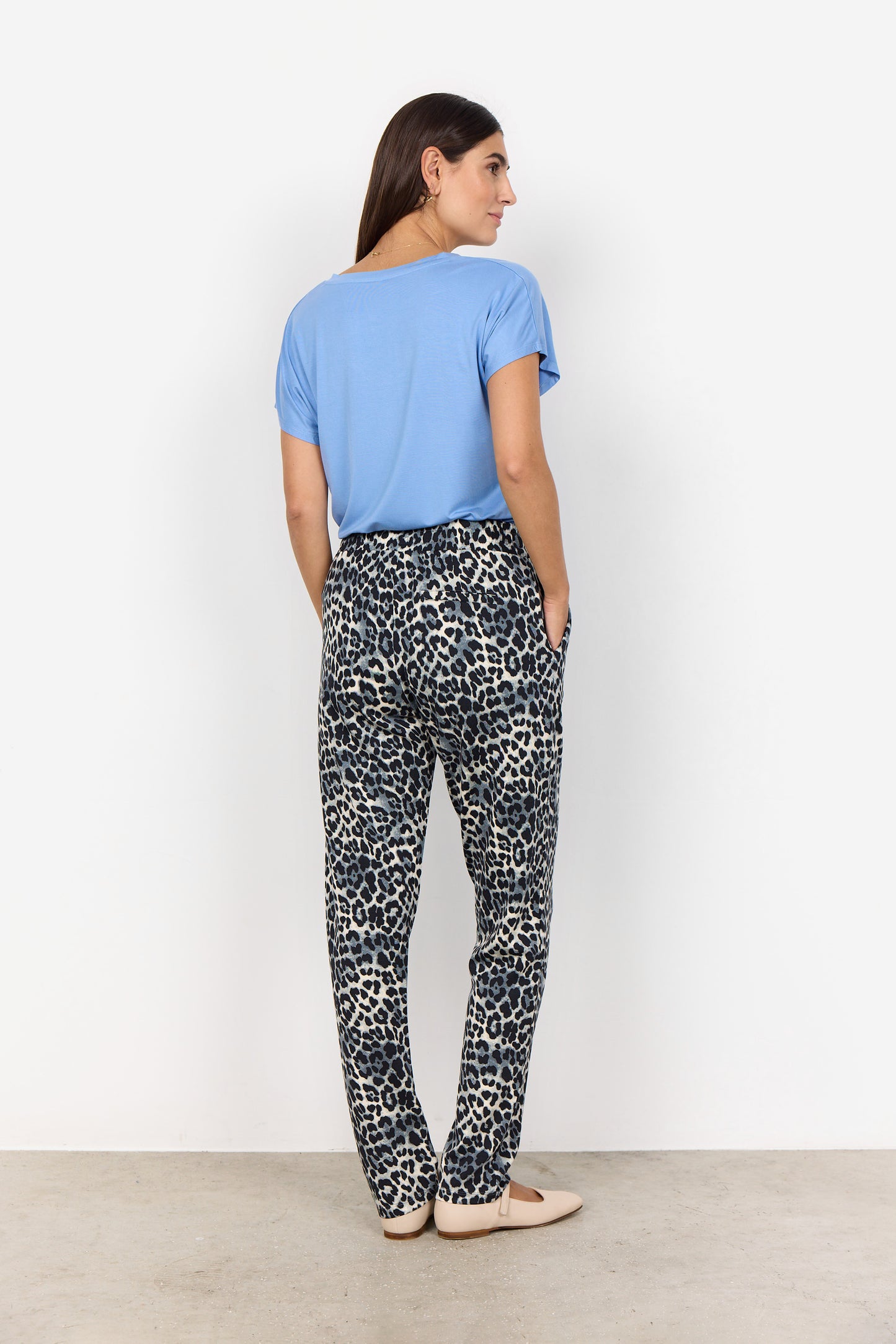 SOYA CONCEPT Marica 32 Sky Blue Vneck T-Shirt