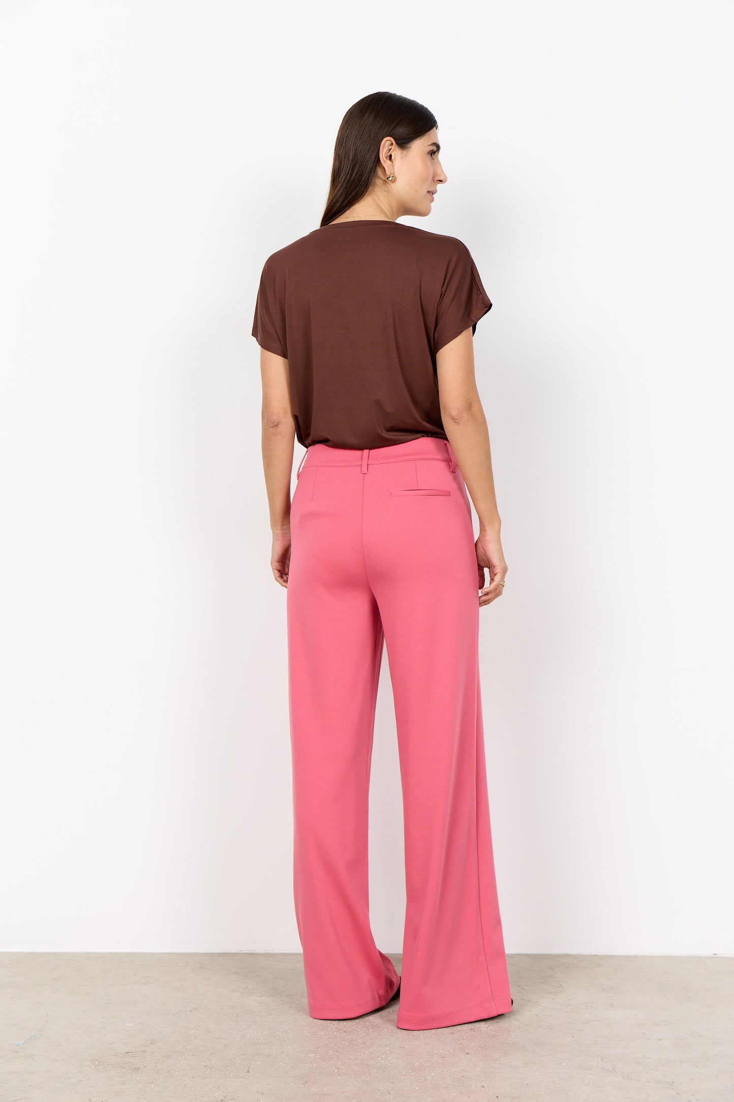 SOYA CONCEPT Marica 32 Cocoa Brown Vneck T-Shirt