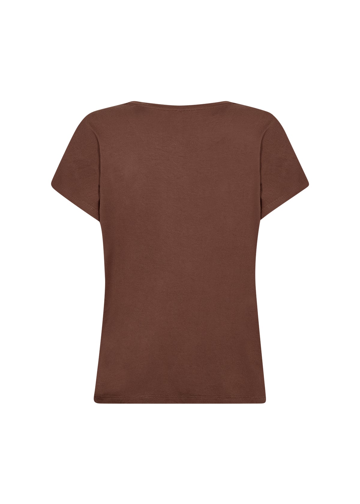 SOYA CONCEPT Marica 32 Cocoa Brown Vneck T-Shirt