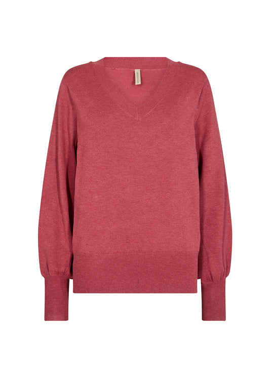 SOYA CONCEPT DOLLIE 738 Berry V Neck Knit