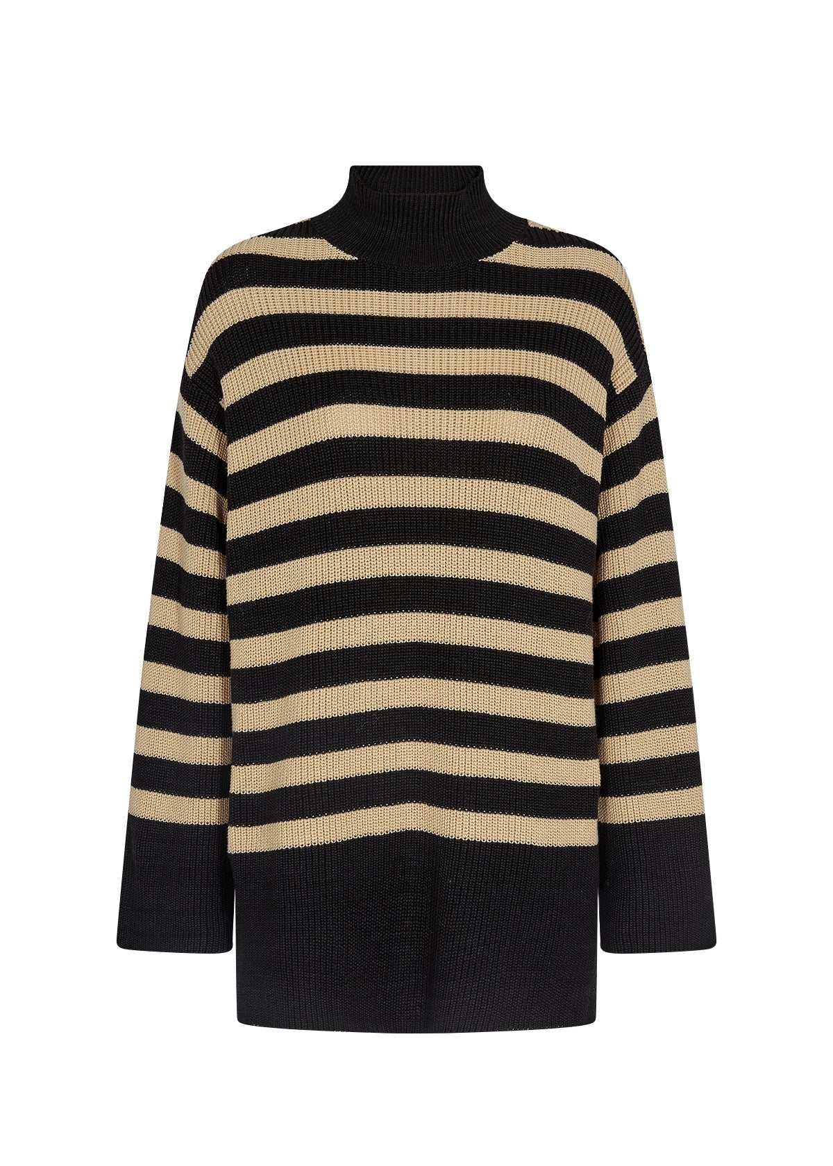 SOYA CONCEPT JULIA 6 Black & Tan Striped Knit