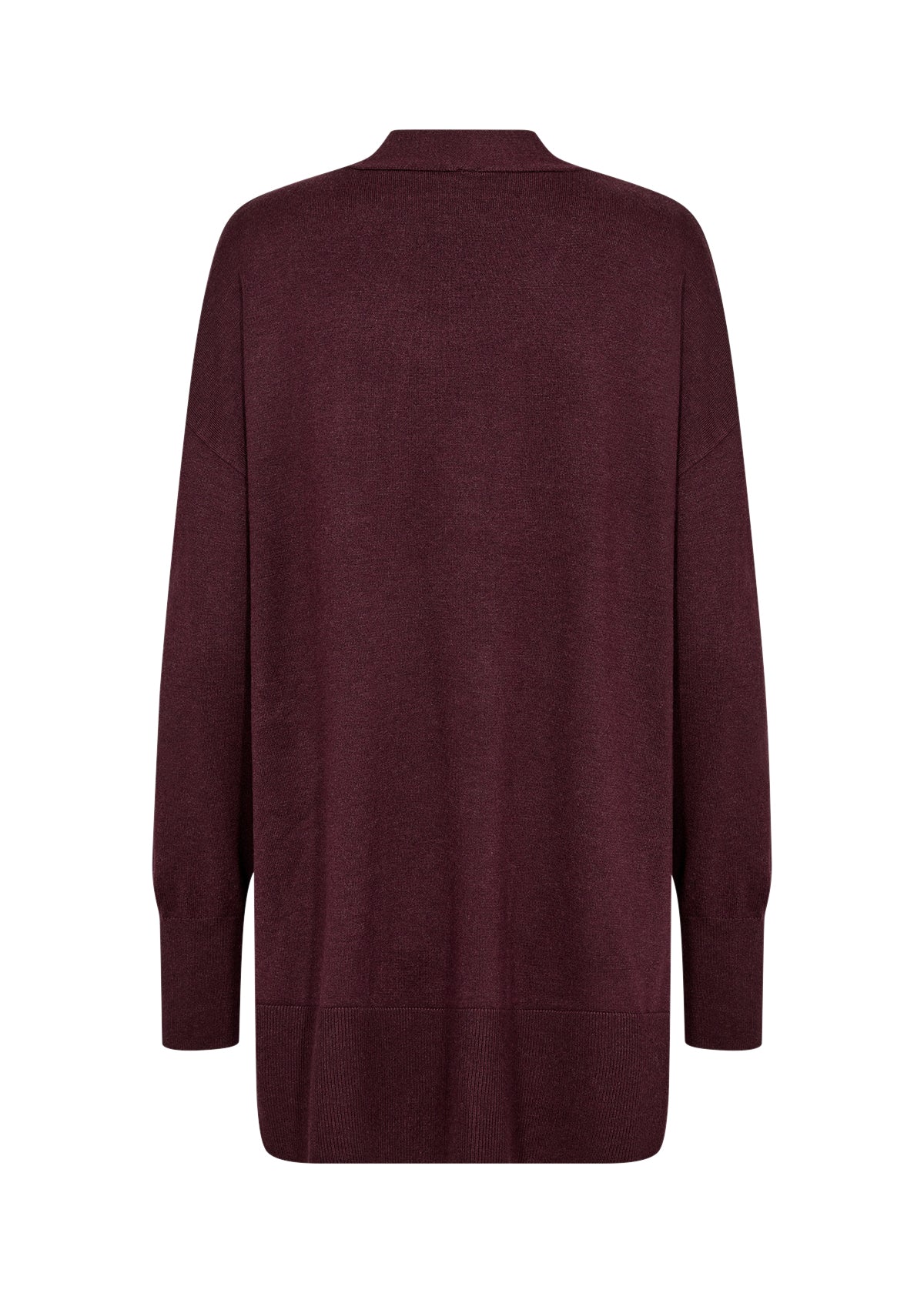 SOYA CONCEPT DOLLIE 739 Burgundy Wine Mid Length Button Down Cardigan