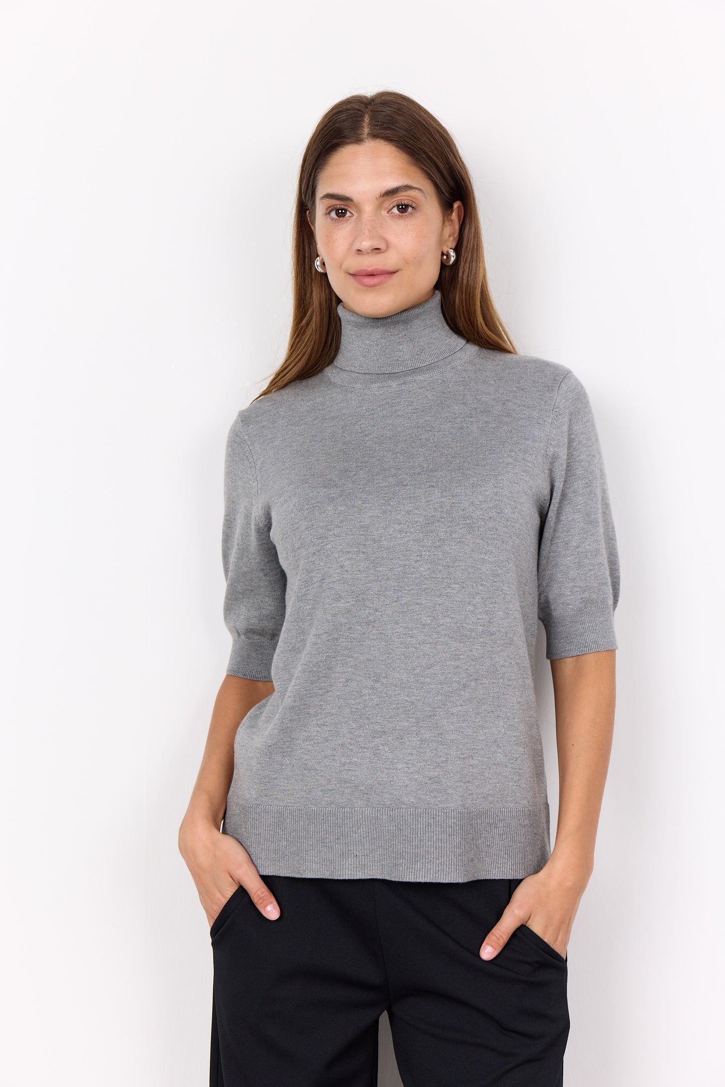 SOYA CONCEPT Dollie 740 Grey Short Sleeve Knit