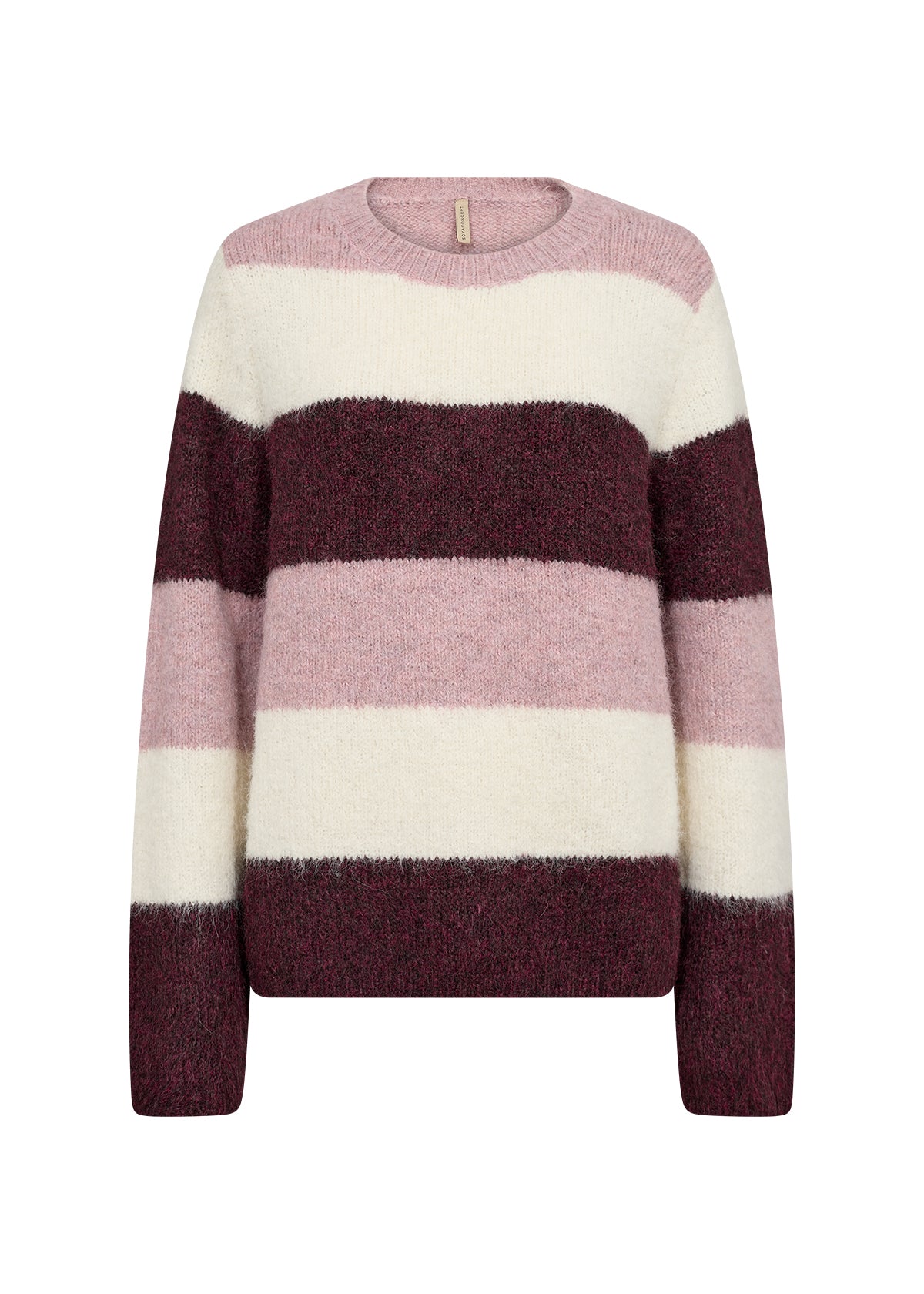 SOYA CONCEPT Ilene 1 Wine Woodrose Cream Striped Knit