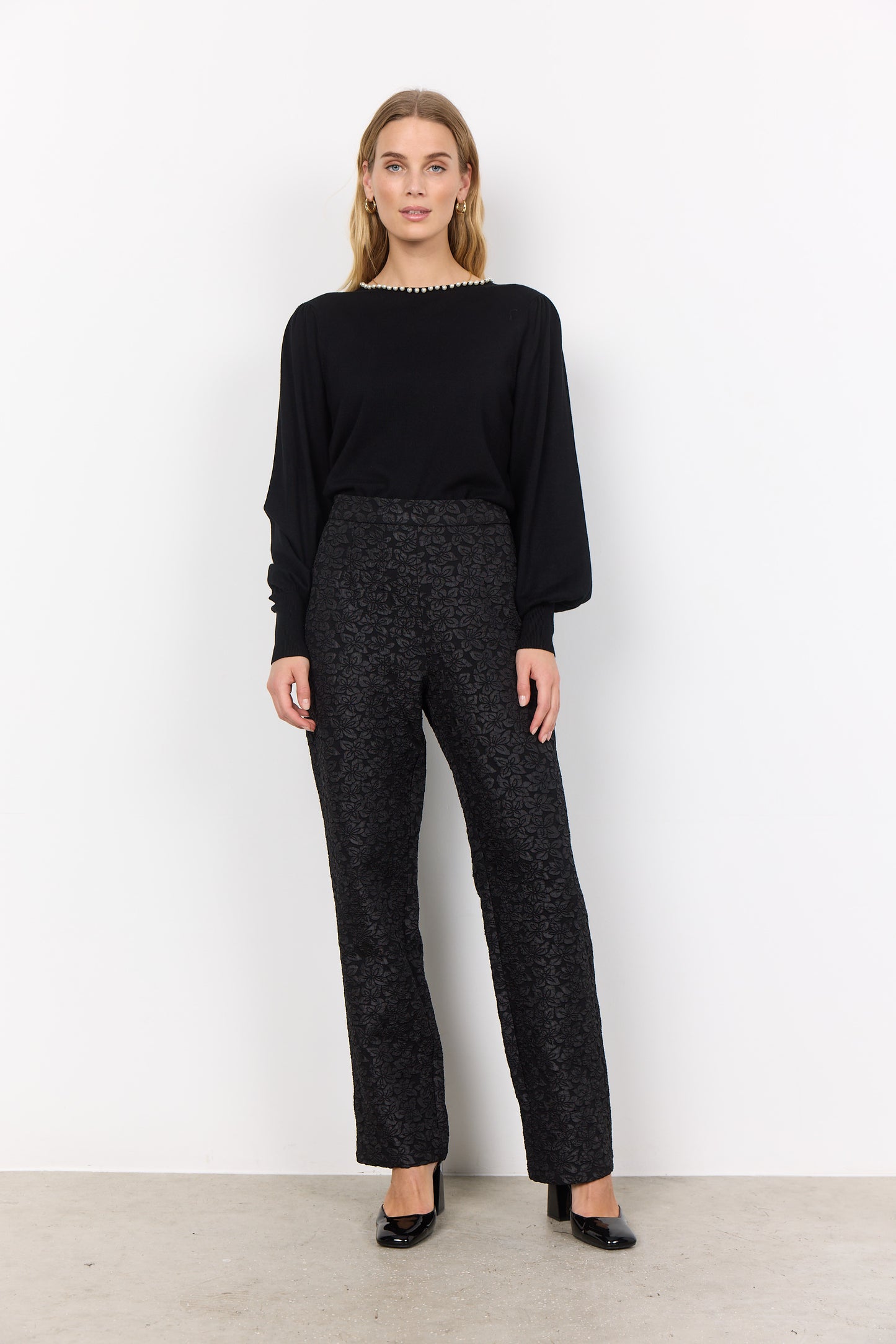 SOYA CONCEPT DOLLIE 773 Elegant Black Pearl Pullover Knit