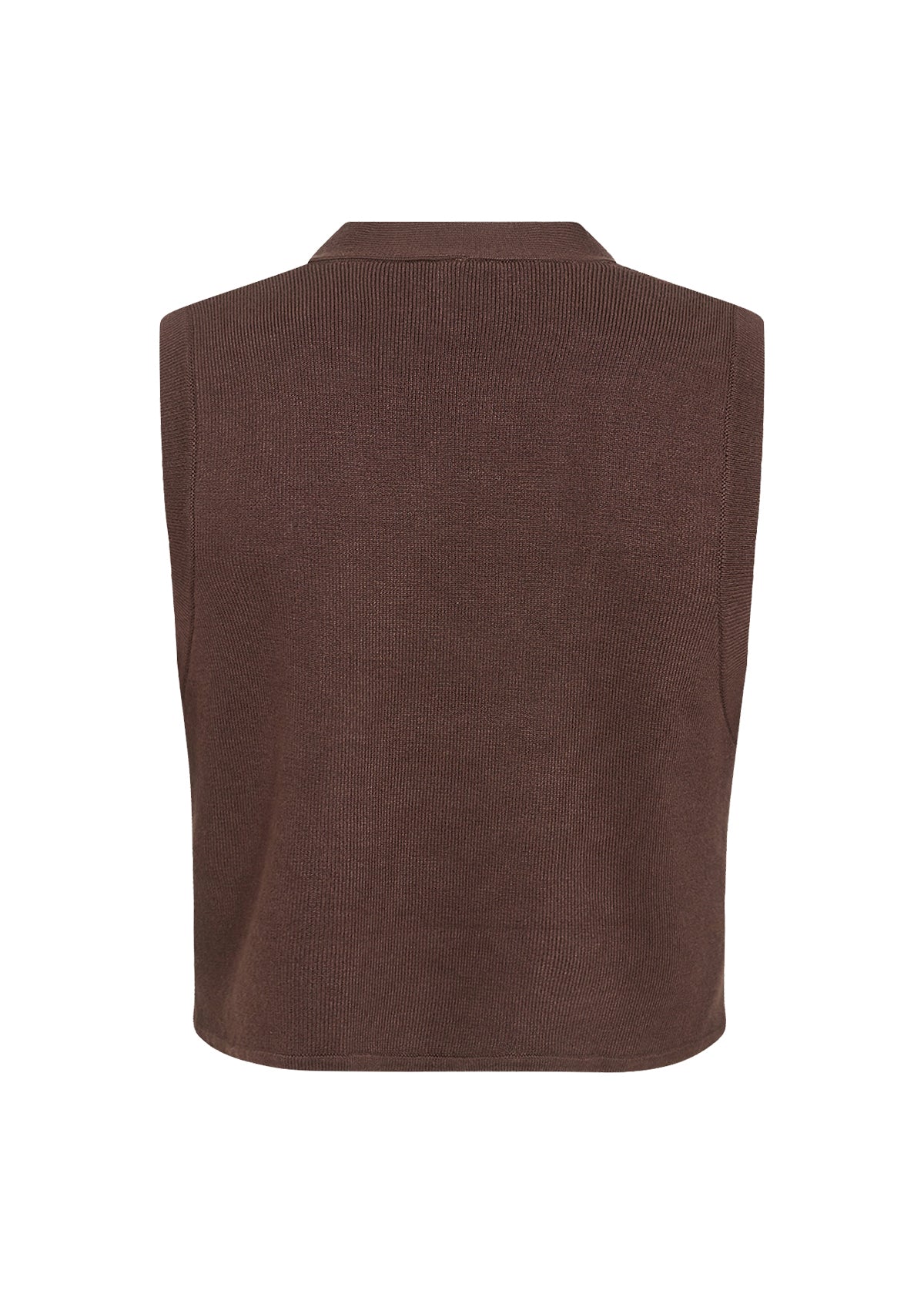 SOYA CONCEPT DOLLIE 785 Chocolate Brown Sleeveless Knit Vest