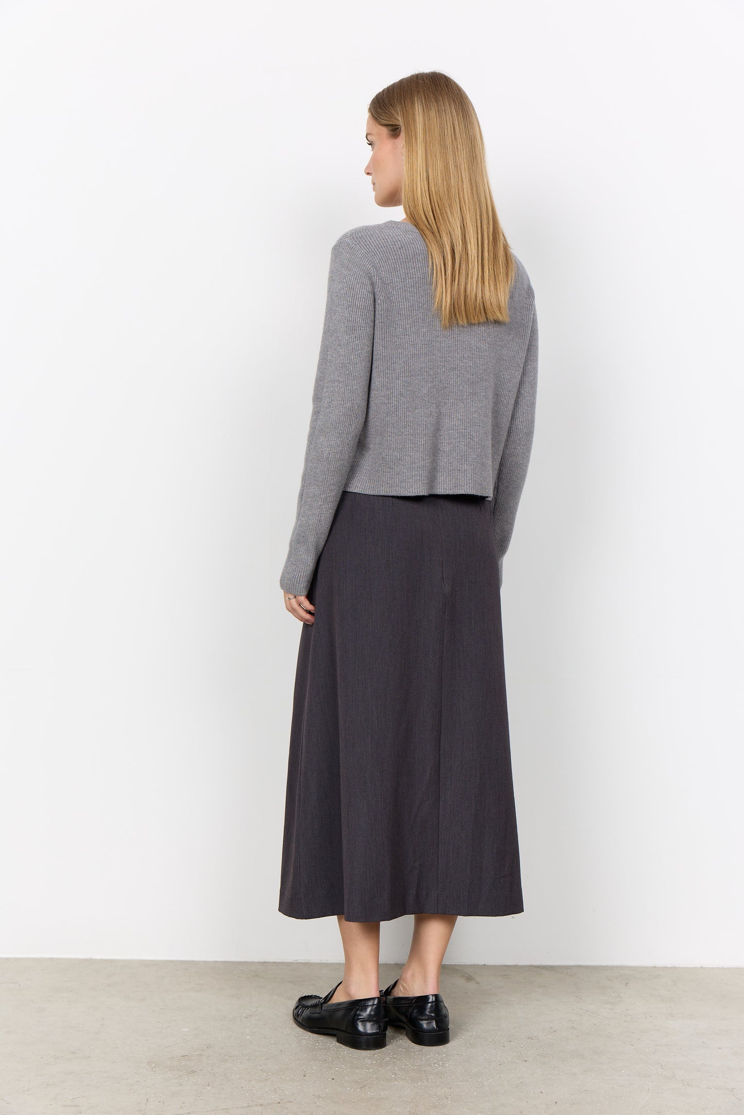 SOYA CONCEPT Kanita Grey Bow Tie Cardigan