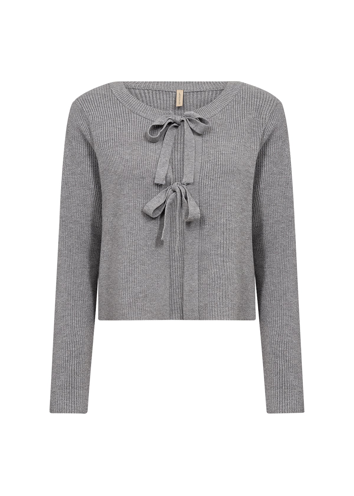 SOYA CONCEPT Kanita Grey Bow Tie Cardigan