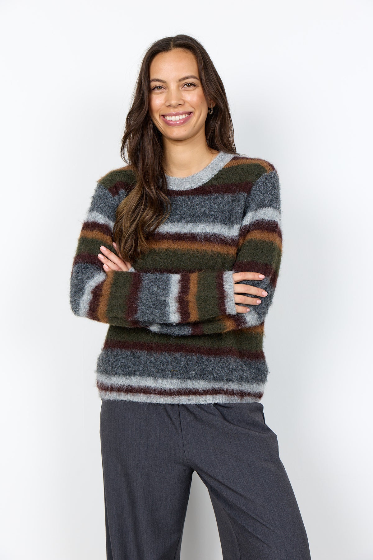SOYA CONCEPT HADIL Multicolor Striped Pullover Knit