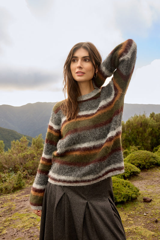 SOYA CONCEPT HADIL Multicolor Striped Pullover Knit