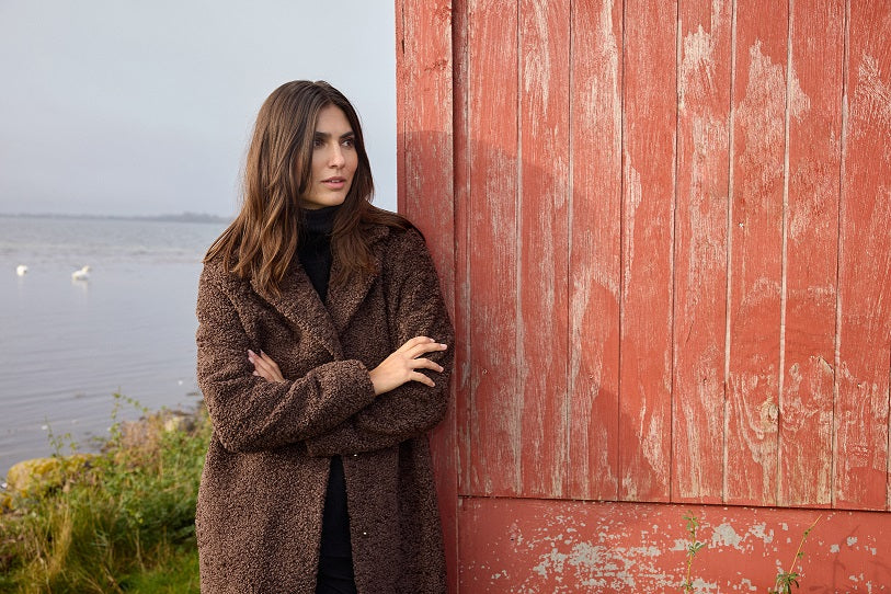 SOYA CONCEPT MUKITE Chocolate Brown Teddy Jacket