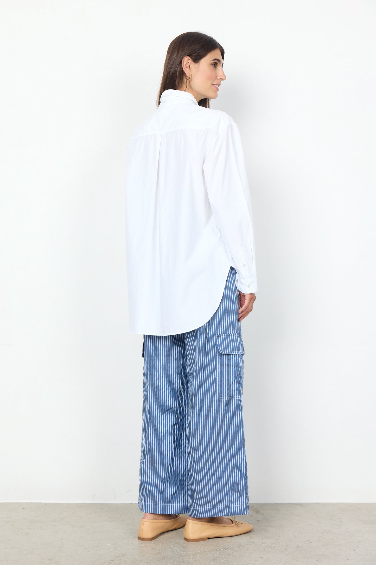 SOYA CONCEPT NETTI 52 Crisp White Button Down Blouse
