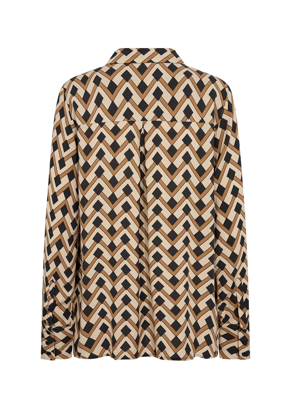 SOYA CONCEPT VERONIKA 2 Black & Gold Geo Print Blouse