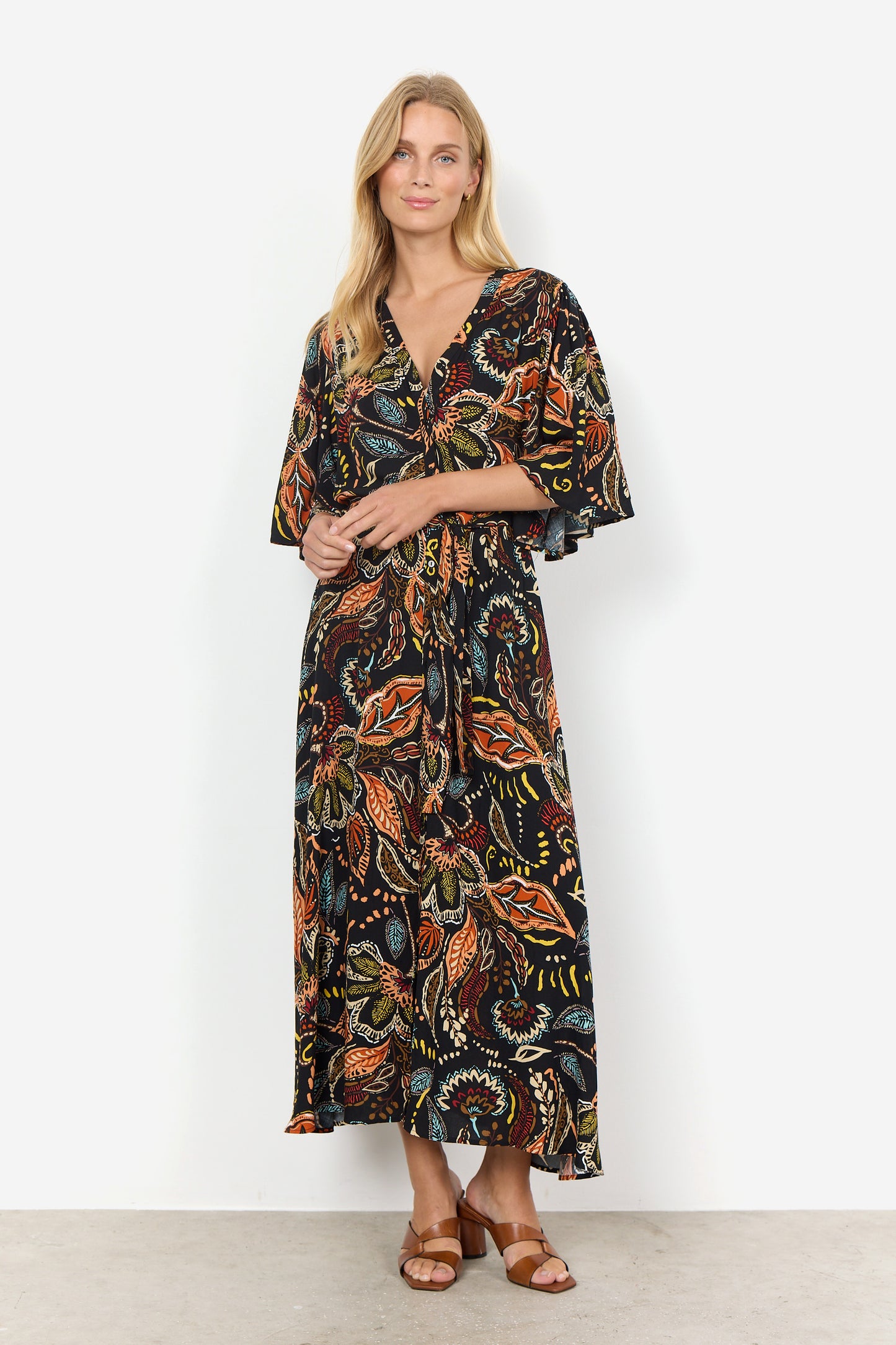 SOYA CONCEPT Emine 3 Black Paisley Floral Dress
