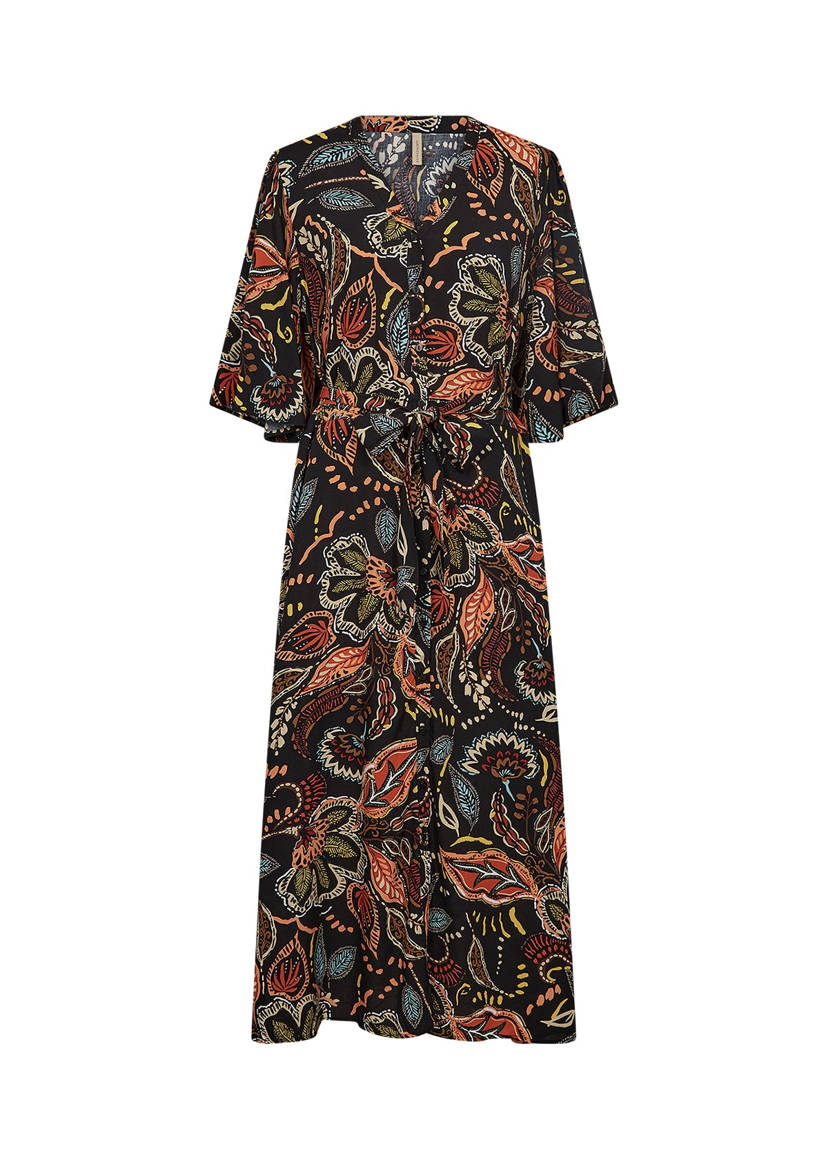 SOYA CONCEPT Emine 3 Black Paisley Floral Dress