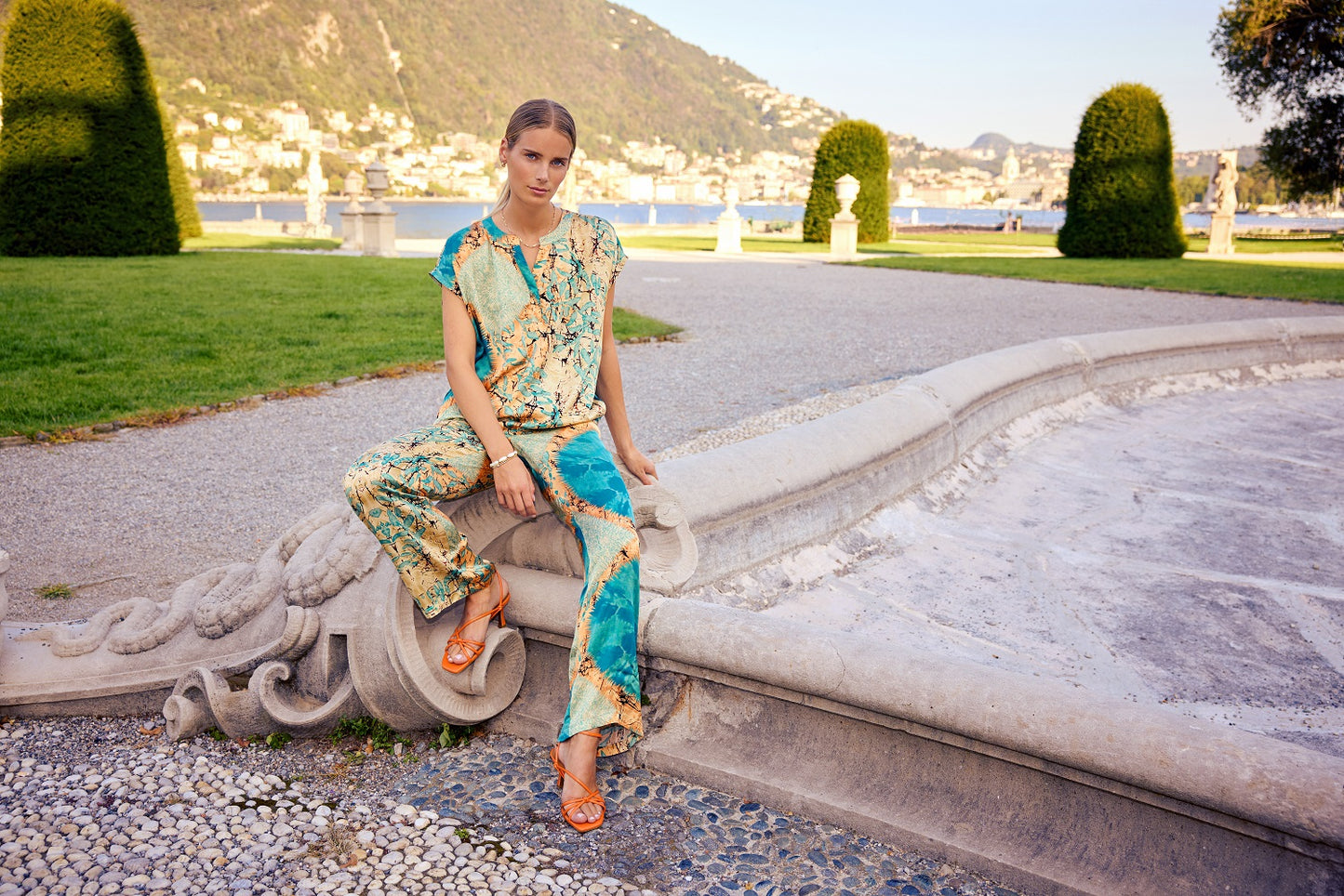 SOYA CONCEPT Emly 2B Satin Print Trousers