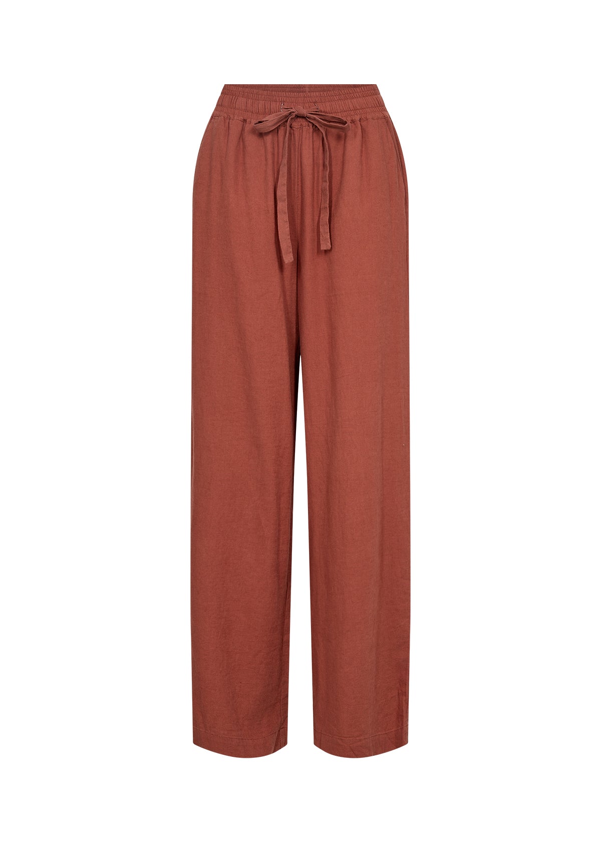 SOYA CONCEPT INA Rust Linen Blend Trousers