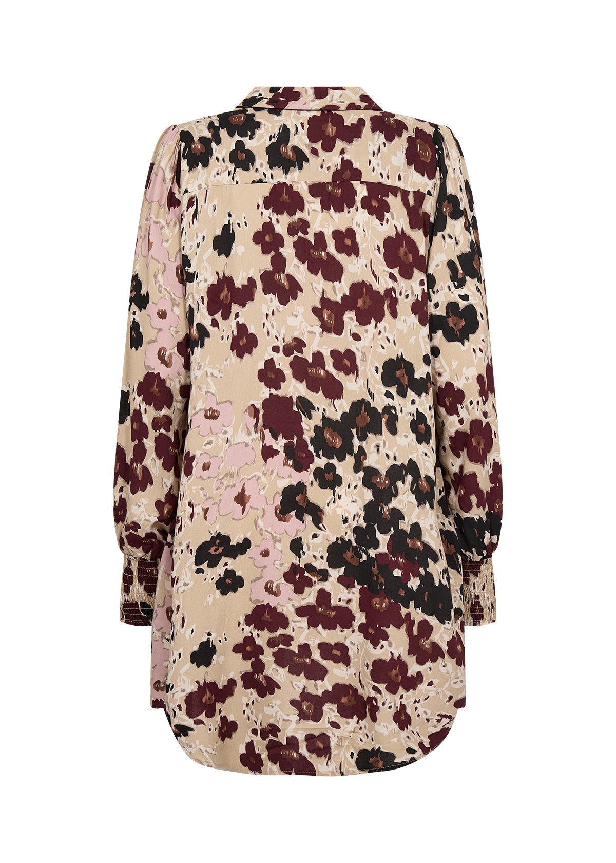 SOYA CONCEPT Irena 2 Wine Floral Tunic Blouse