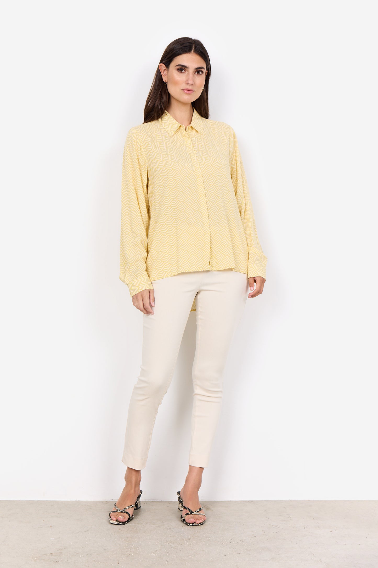 SOYA CONCEPT POSH Sunshine Yellow Geo Print Blouse
