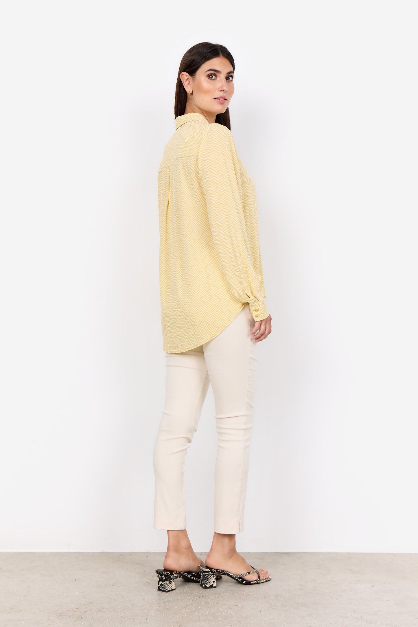 SOYA CONCEPT POSH Sunshine Yellow Geo Print Blouse