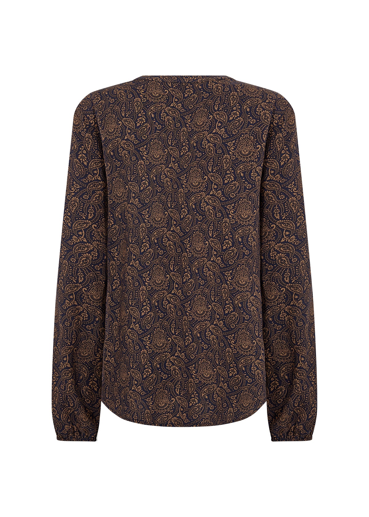 SOYA CONCEPT ASTER Navy & Tan Paisley Print Blouse