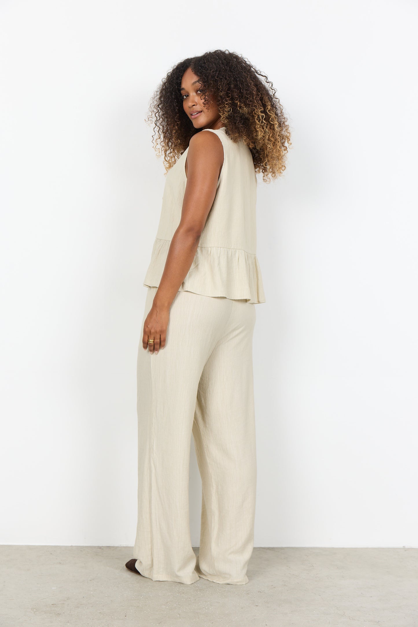 SOYA CONCEPT Ophelia V-Neck Top – Bow Tie Detail ECOVERO™ Blouse