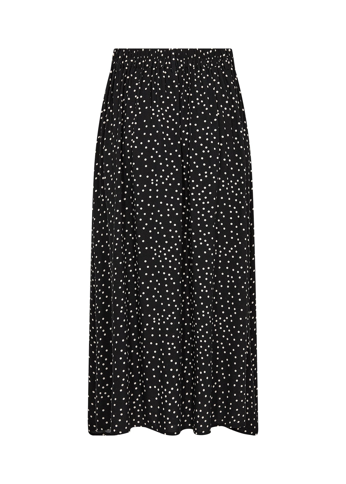 SOYA CONCEPT Gilda Black & Cream Polka Dot Midi Skirt – Button Front Skirt