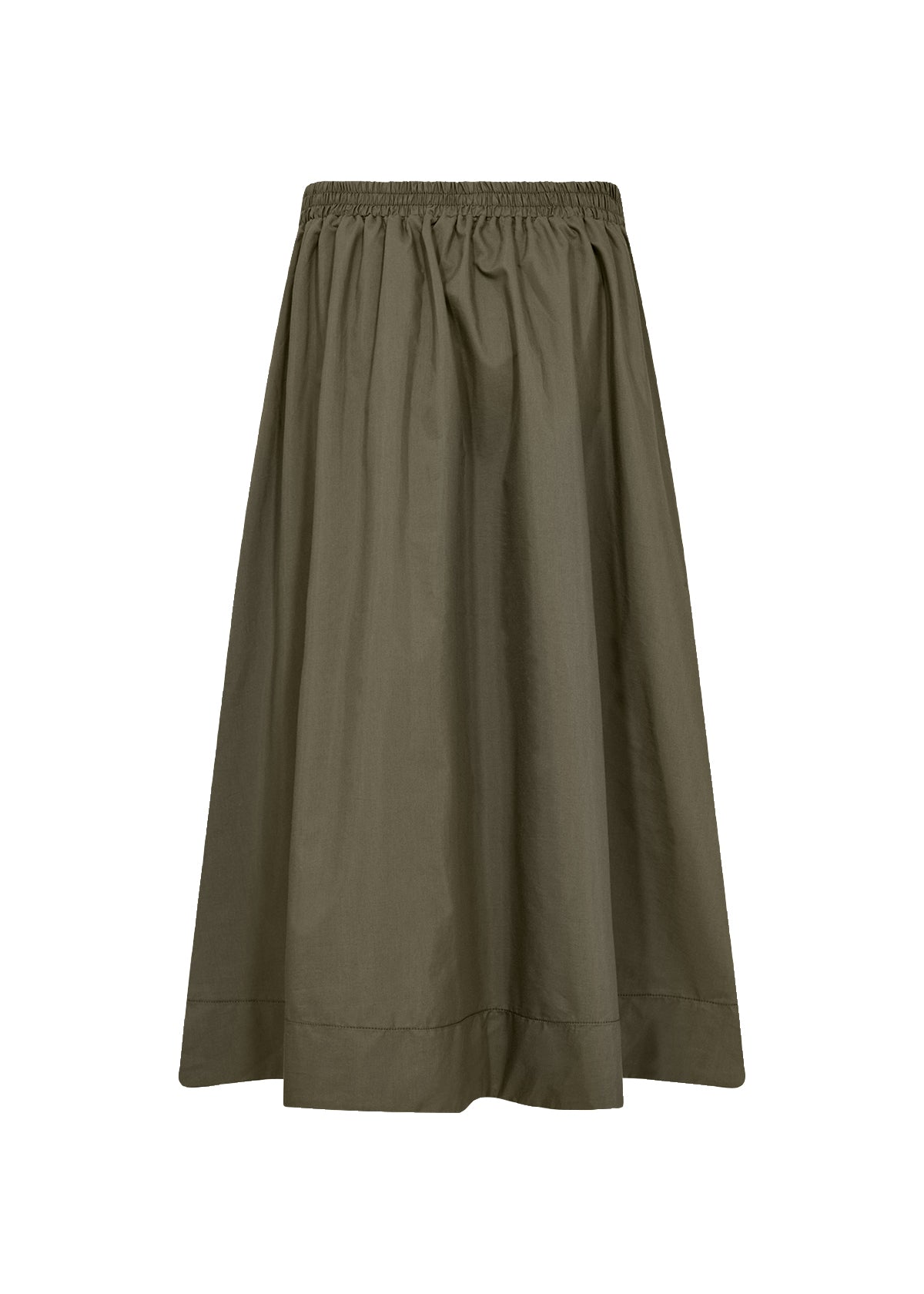 SOYA CONCEPT Netti Olive Green A-Line Midi Skirt – Front Pocket Skirt