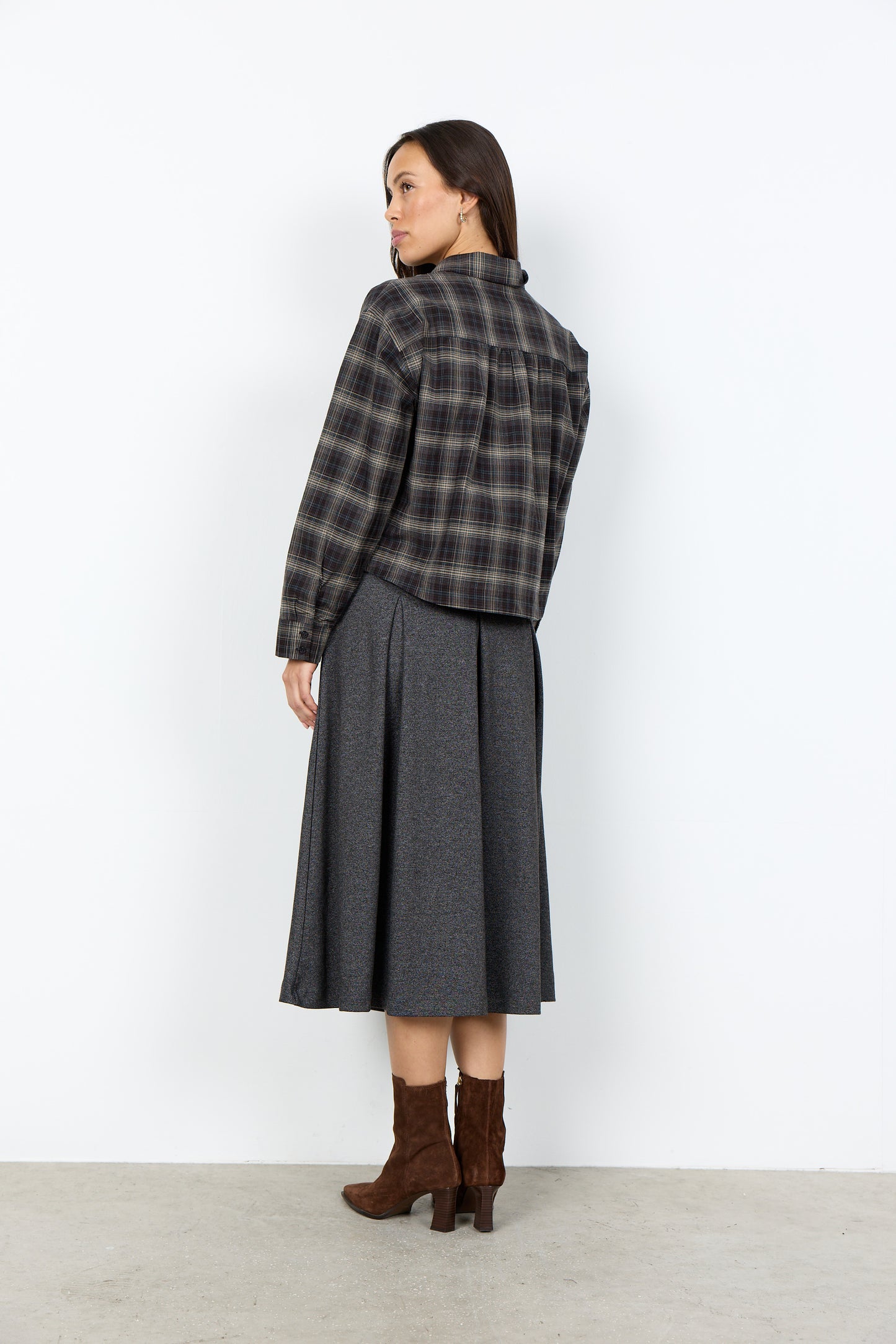 SOYA CONCEPT HASINA Plaid Button Down Shirt