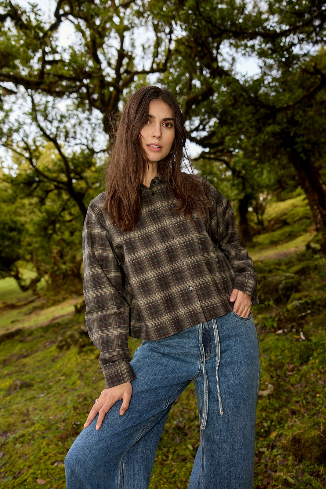 SOYA CONCEPT HASINA Plaid Button Down Shirt