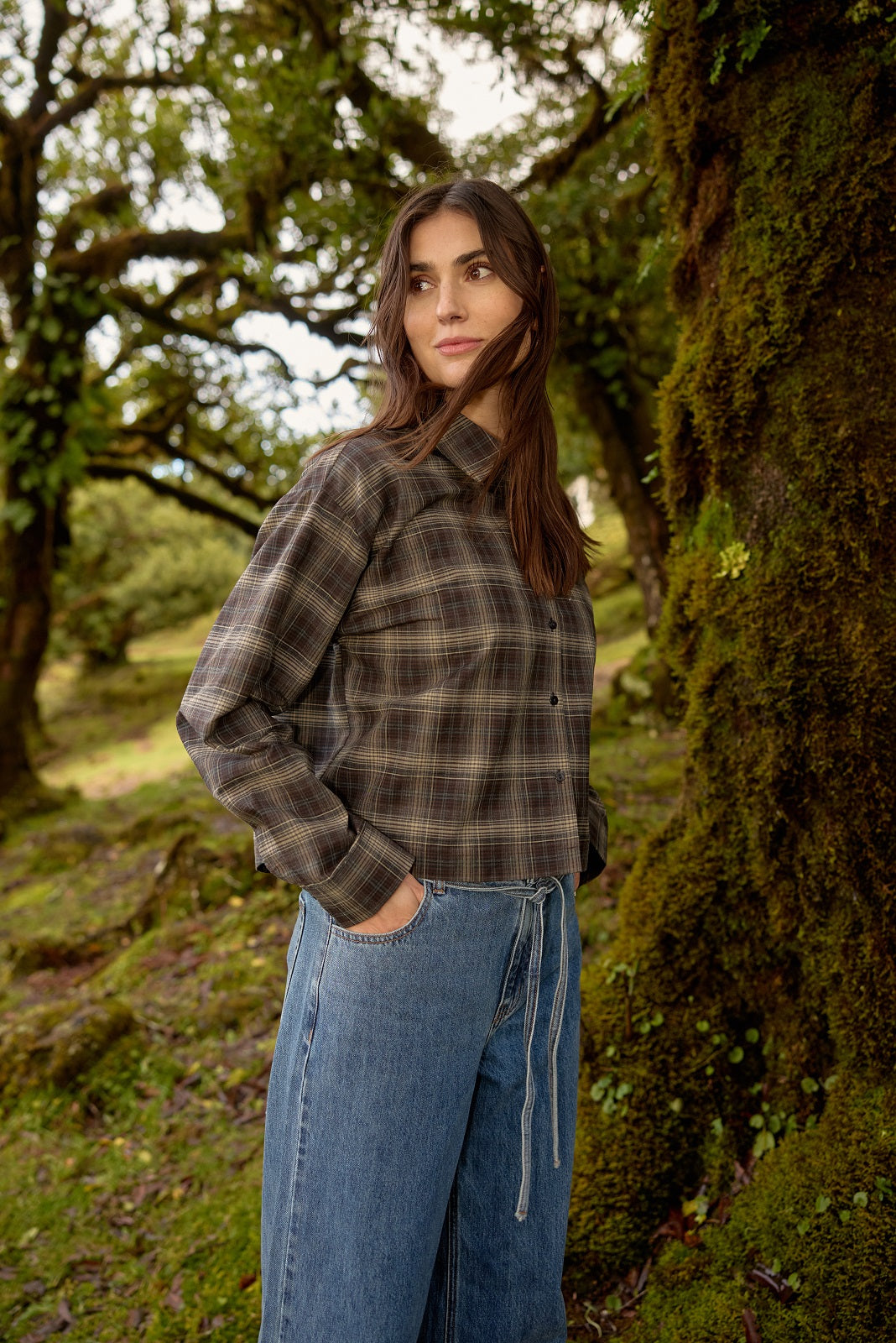 SOYA CONCEPT HASINA Plaid Button Down Shirt