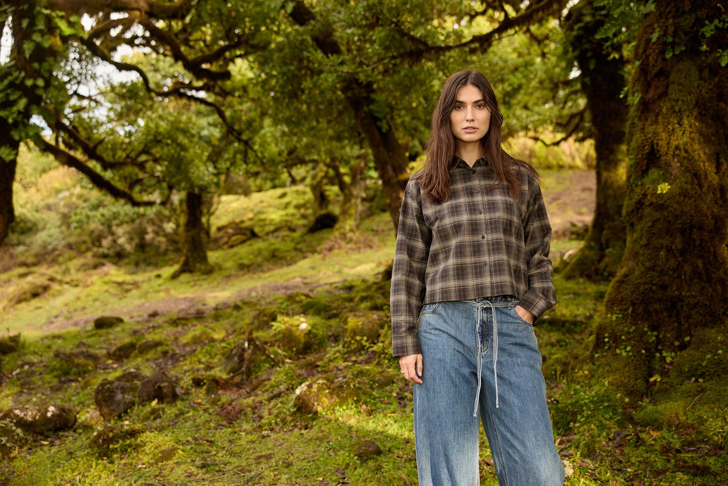 SOYA CONCEPT HASINA Plaid Button Down Shirt