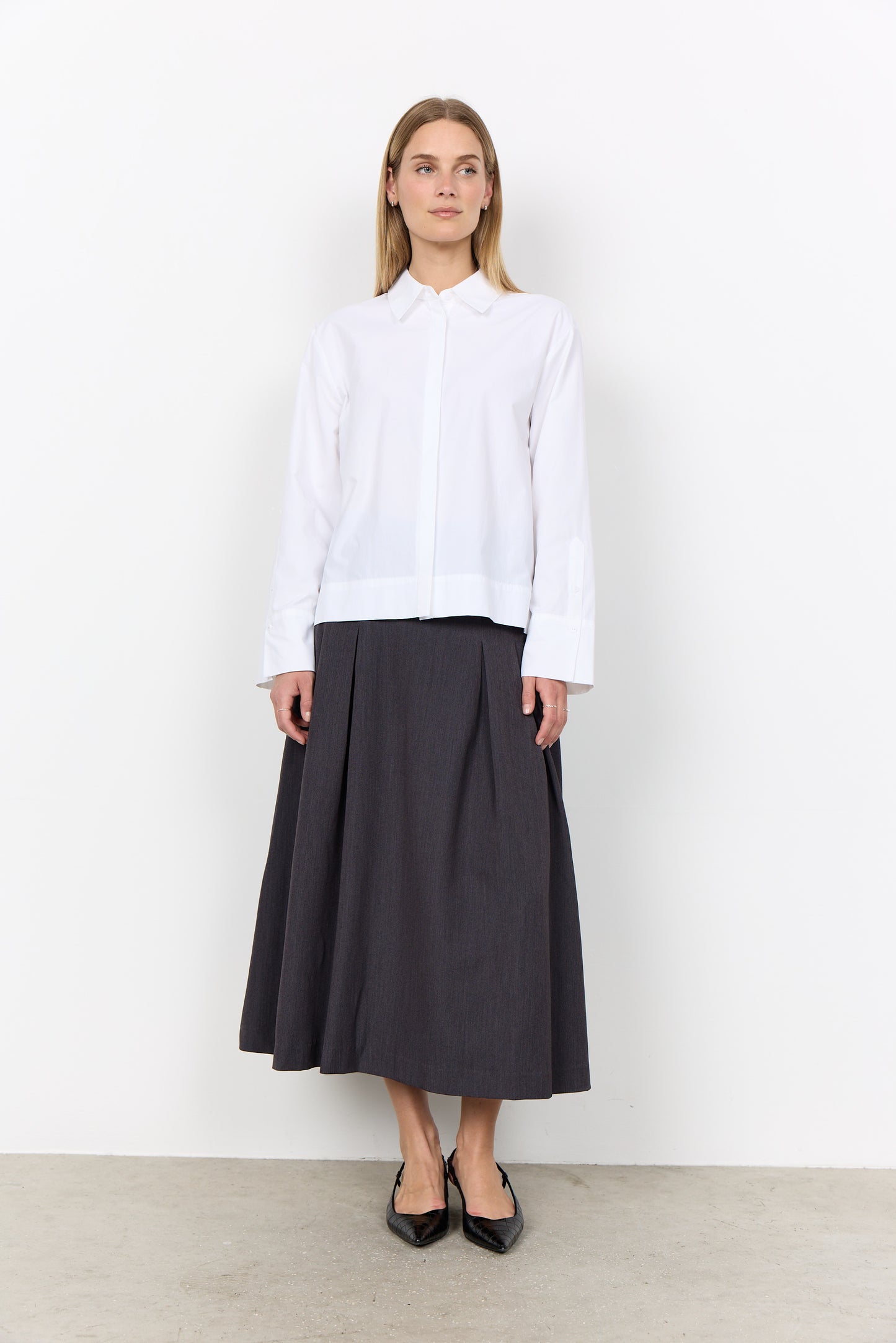 SOYA CONCEPT NETTI 136 White Button Down Blouse