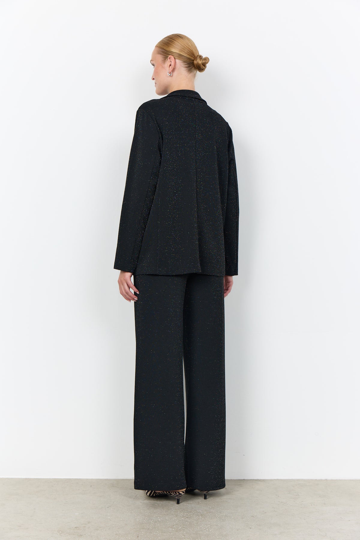 SOYA CONCEPT ANDINE 5 Black Silver Sparkle Blazer
