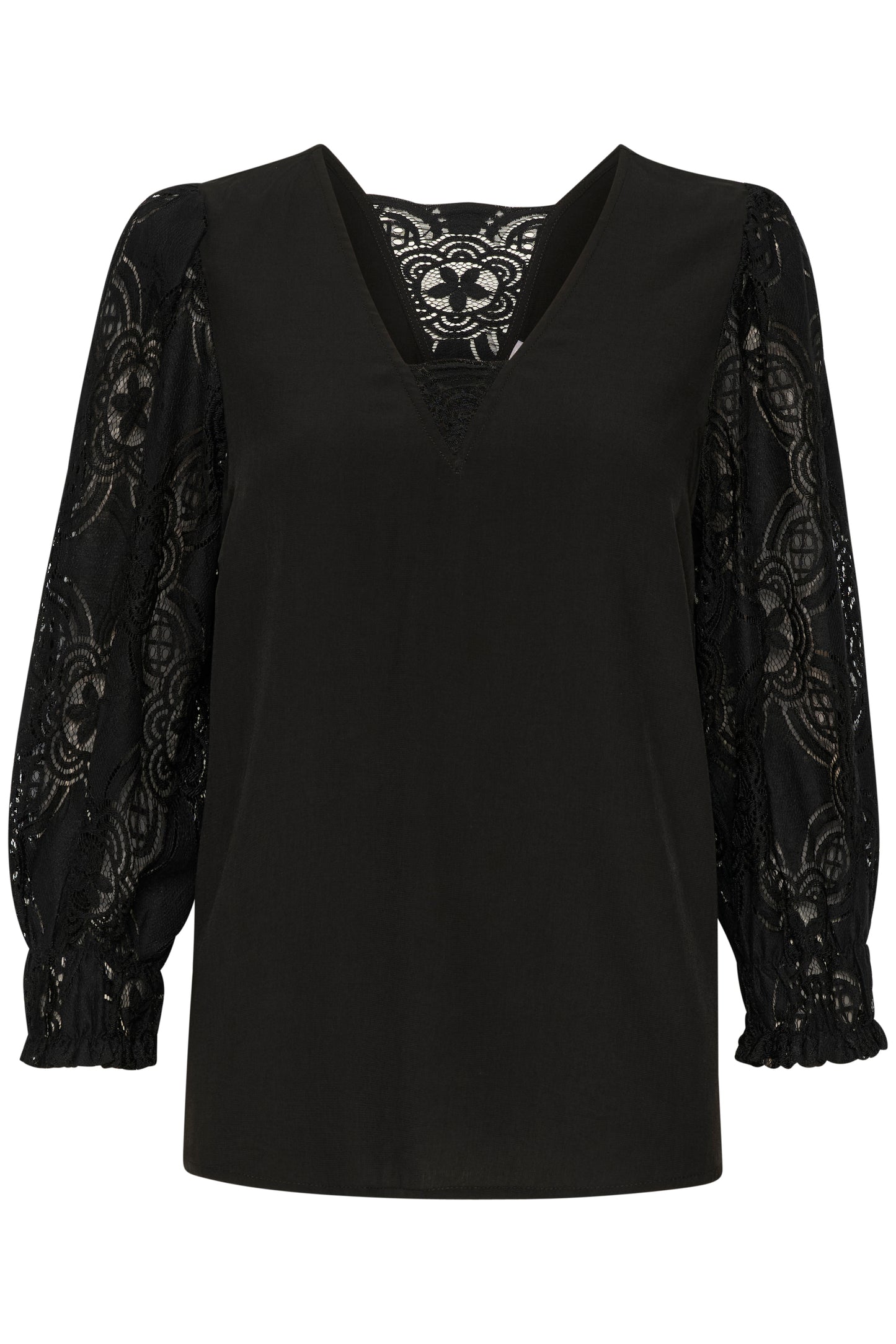 CULTURE Asmine Black Lace Blouse