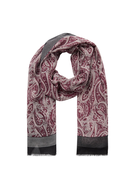 SOYA CONCEPT INGELINA Burgundy Paisley Print Scarf