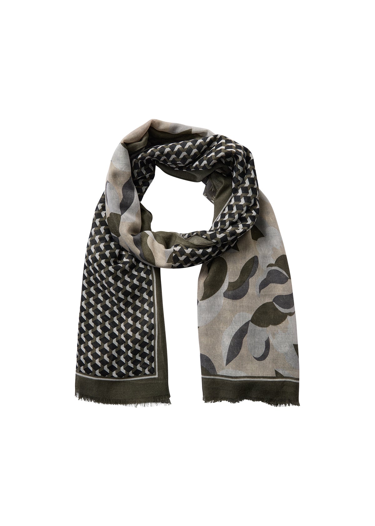 SOYA CONCEPT NANDA Olive Print Scarf