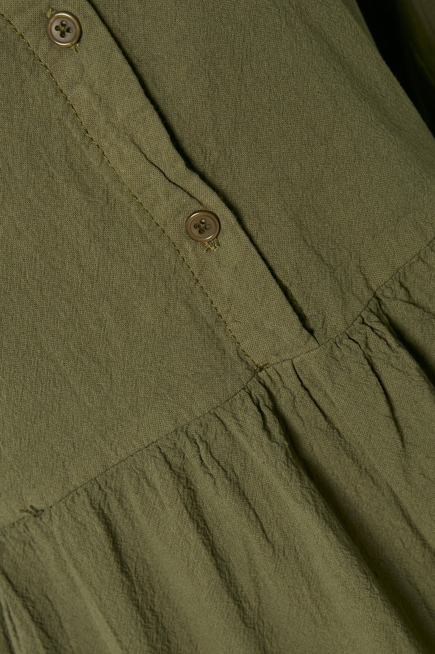 KAFFE NAYA Khaki Army Green A-Line Dress