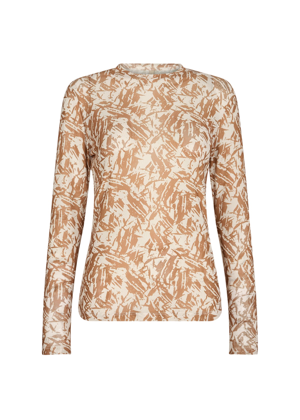 SOYA CONCEPT ALDA 39 Golden Print Mesh Longsleeve Shirt
