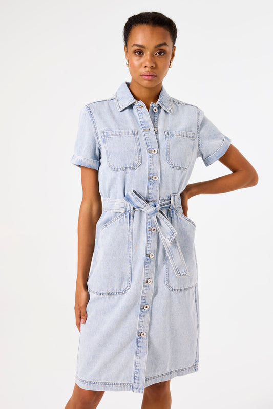 GARCIA CLARA Lightwash Denim Jean Dress