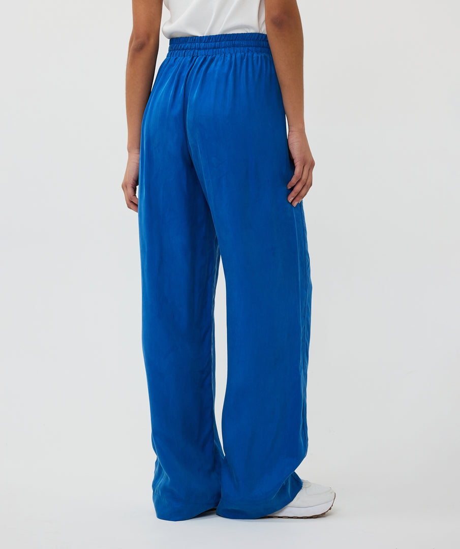 ESQUALO SAPHIRA Silky Cupro Satin Trousers