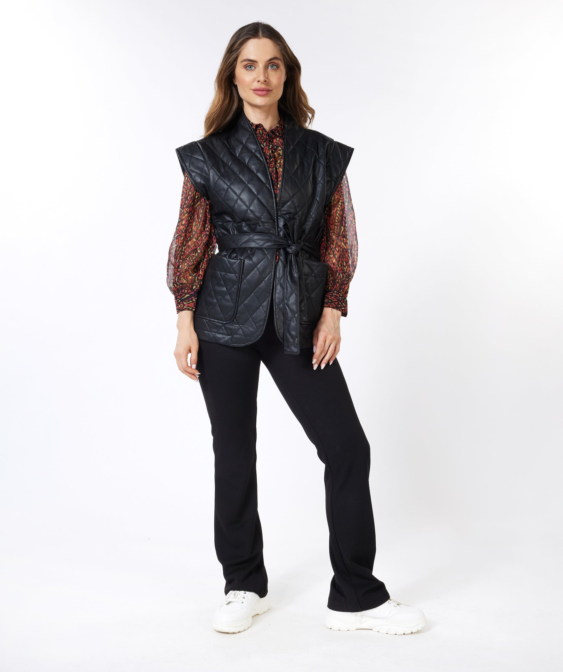 ESQUALO Quilted Faux Leather Vest – Styleska Boutique