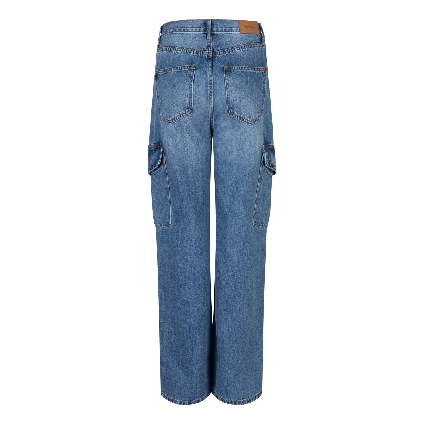 ESQUALO Wide Leg Cargo Denim Jeans