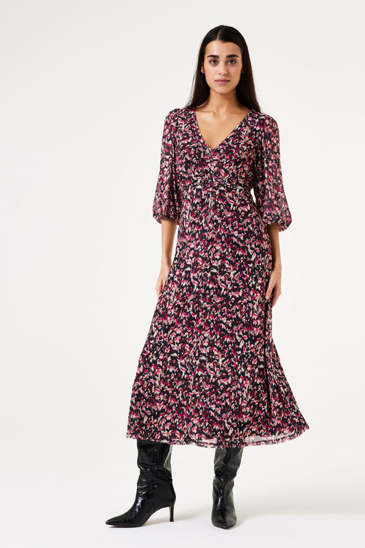 GARCIA HOLLY Burgundy Print Dress